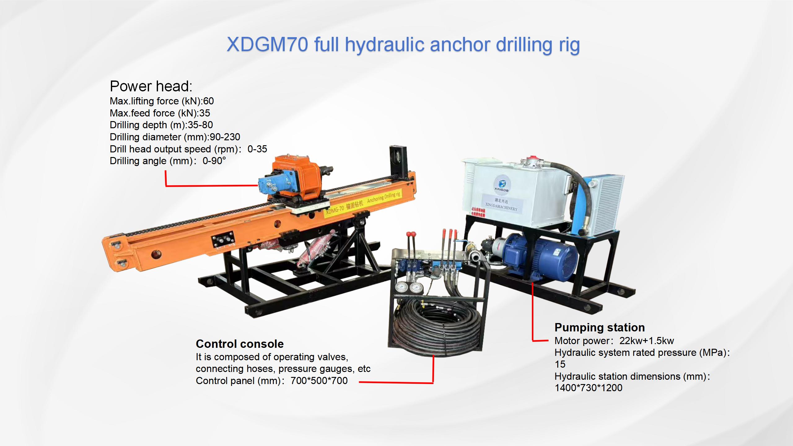 Plate-forme de forage technique d'ancrage XDGM-70